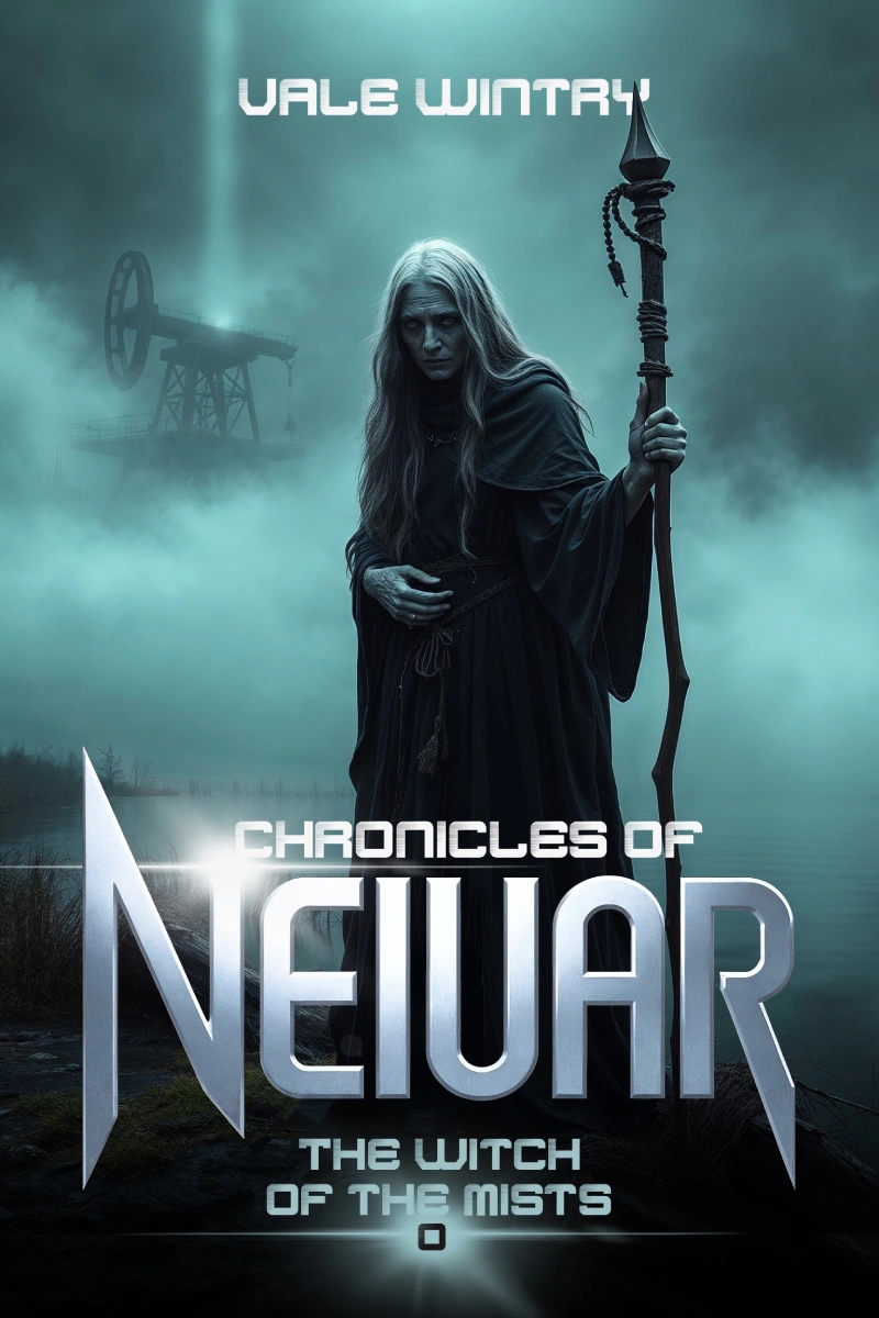 The Witch of the Mists by Vale Wintry. Mango Hill Books. Cover of the prequel novella to the dark science fantasy series Chronicles of Neiuar.